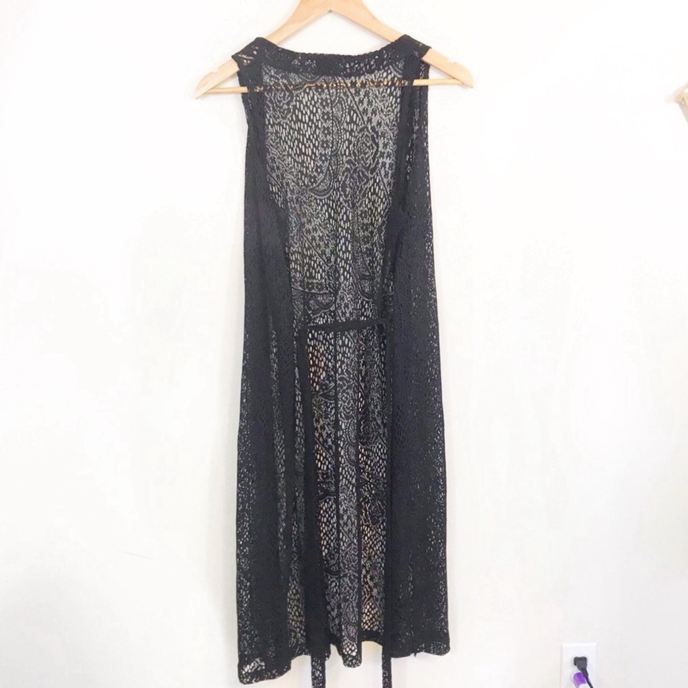 Chico’s Black Floral Lace Duster - Picture 6 of 6